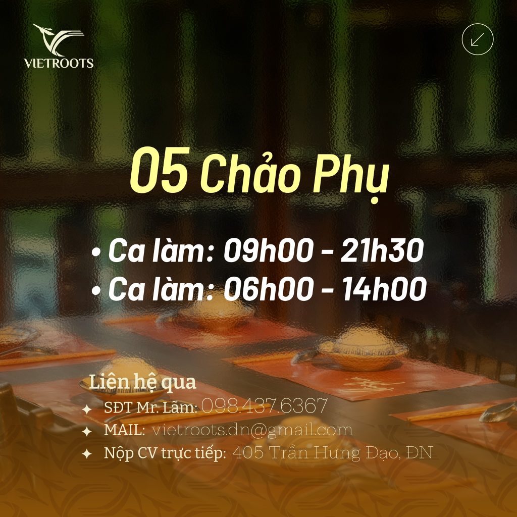 Nhà hàng lâuphai tuyển bổ sung Bộ phận bếp 3 t 3